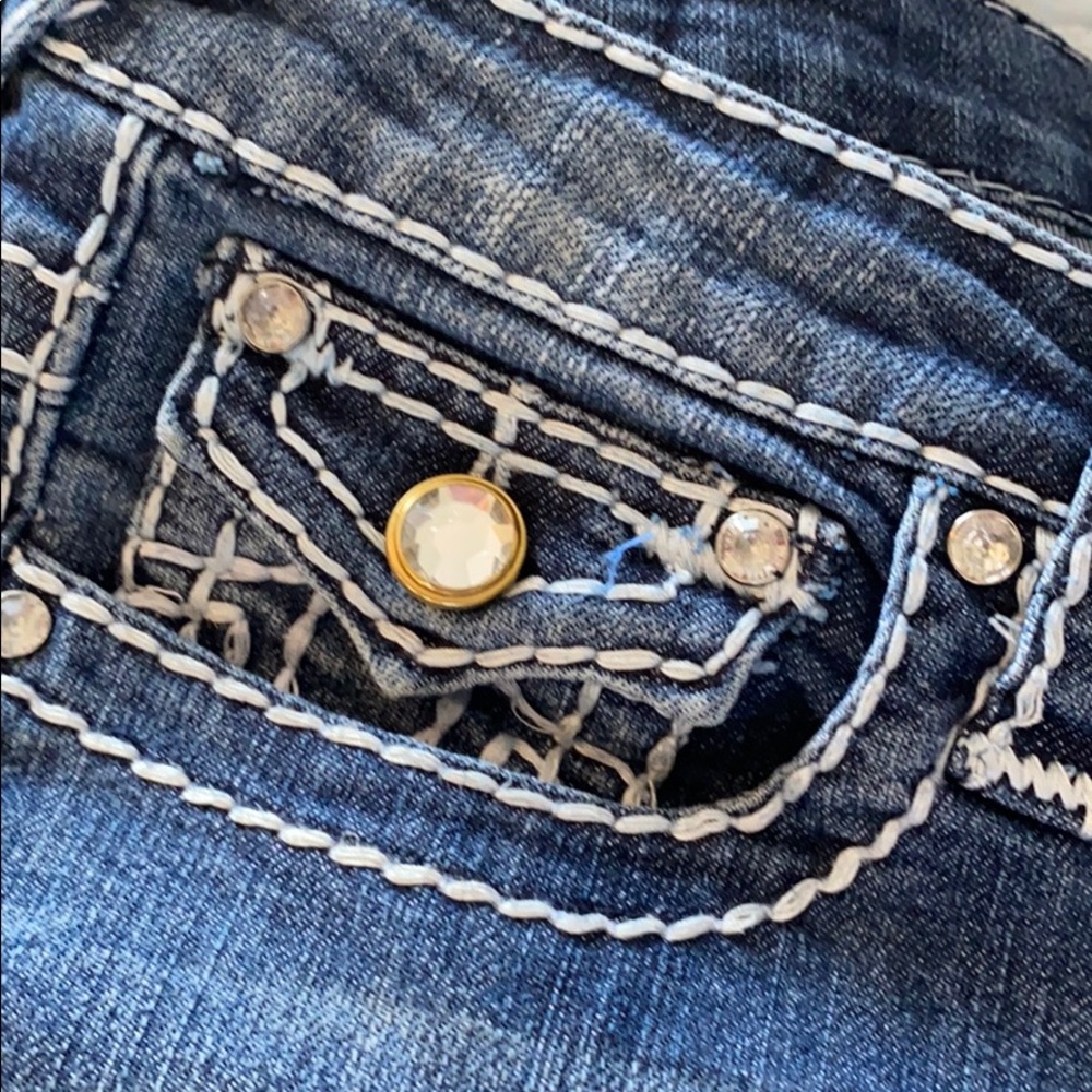 TRUE RELIGION Jeans Joey T with Crystal Buttons 27 - Picture 5 of 10